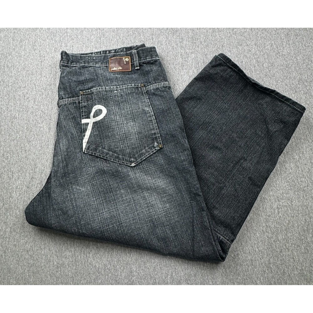 Pelle Pelle Straight Leg Loose Jeans Mens 46x30 Dark Wash Y2K 90s